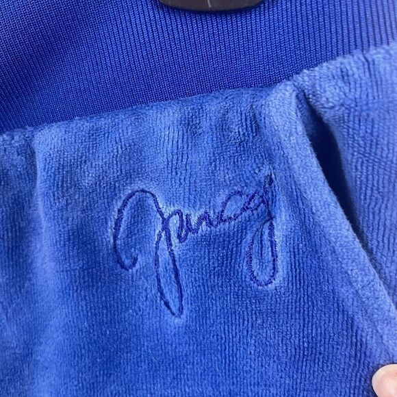 Juicy Couture Blue Velour Y2K Jogger SweatPants Size Small - Picture 7 of 9